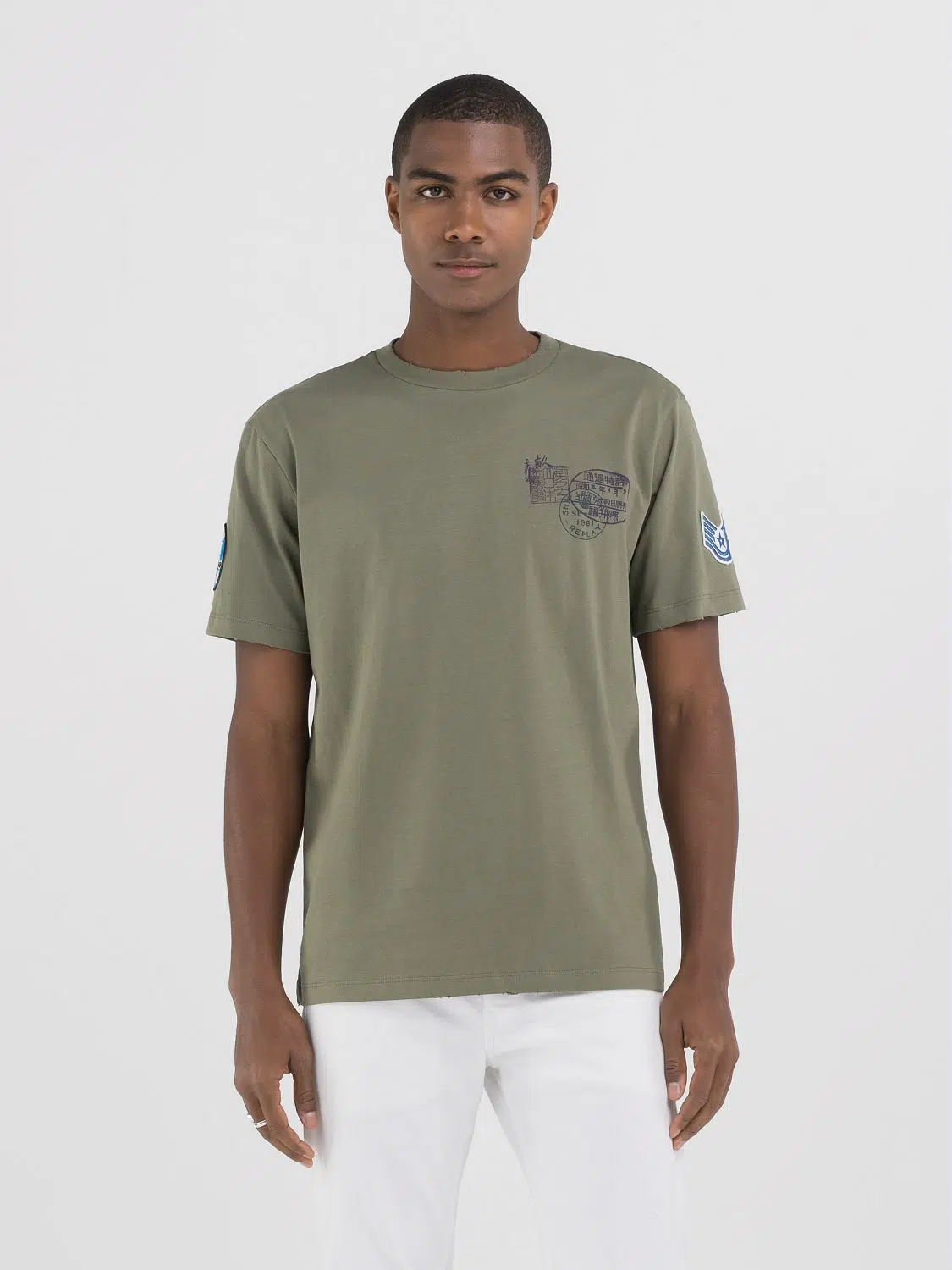 Jersey t-shirt with japanese print - Replay Jeans