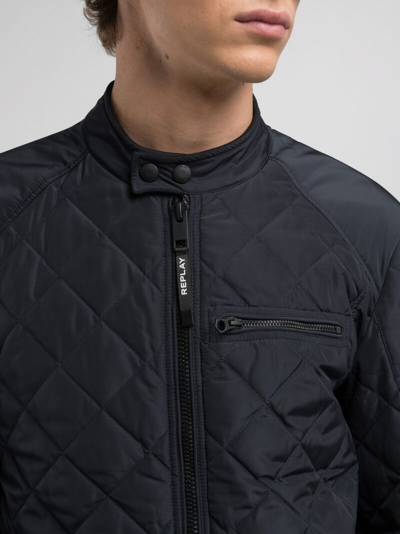 full zip quilted jacket