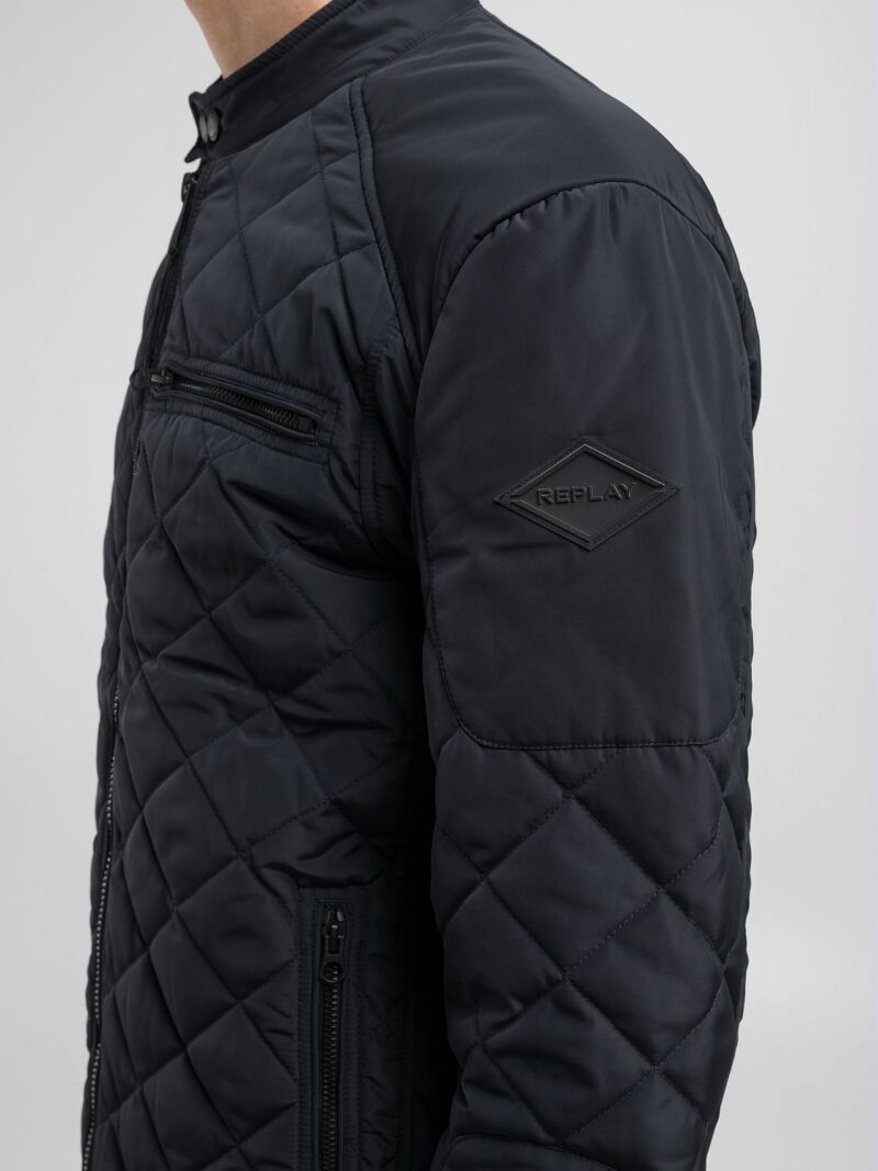 full zip quilted jacket