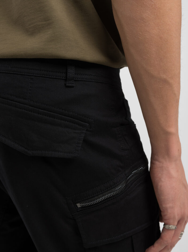 joe comfort cotton twill black trousers