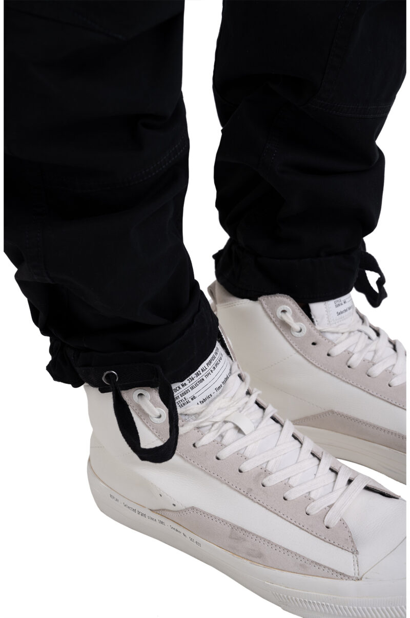 joe comfort cotton twill black trousers