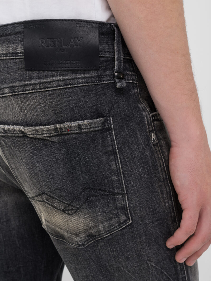 bronny super slim fit 12 oz white weft black power straw jeans