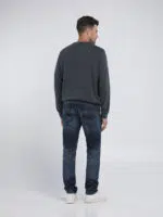 ocean blue sweatshirt with archival logo