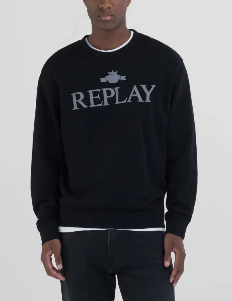 black sweatshirt with archival logo