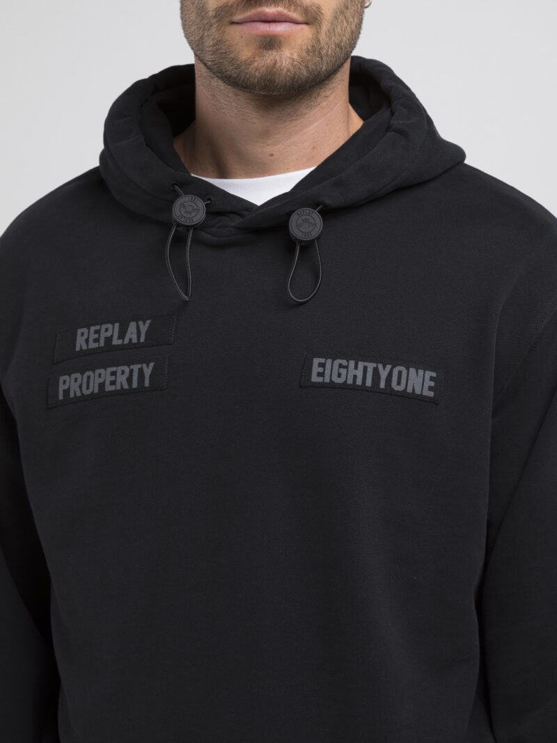 black hoody with patch