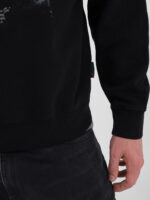 black dog print sweatshirt