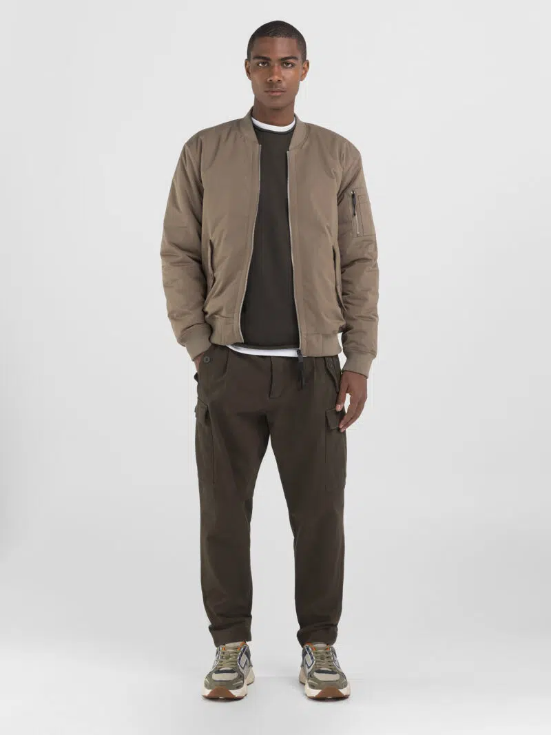 light mud poly satin jacket
