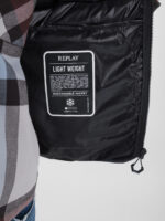 quilted and padded mud green jacket