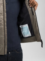 full zip technical fabric dark olive jacket