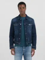 dark blue denim jacket