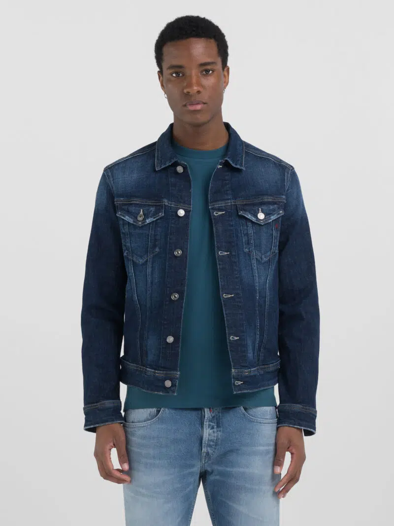 dark blue denim jacket
