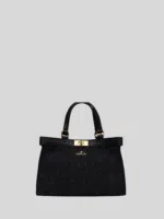 tote synthetic black bag