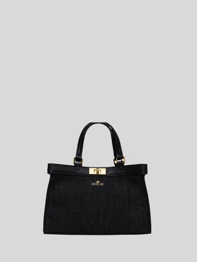 tote synthetic black bag