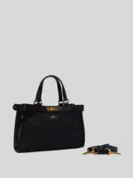 tote synthetic black bag
