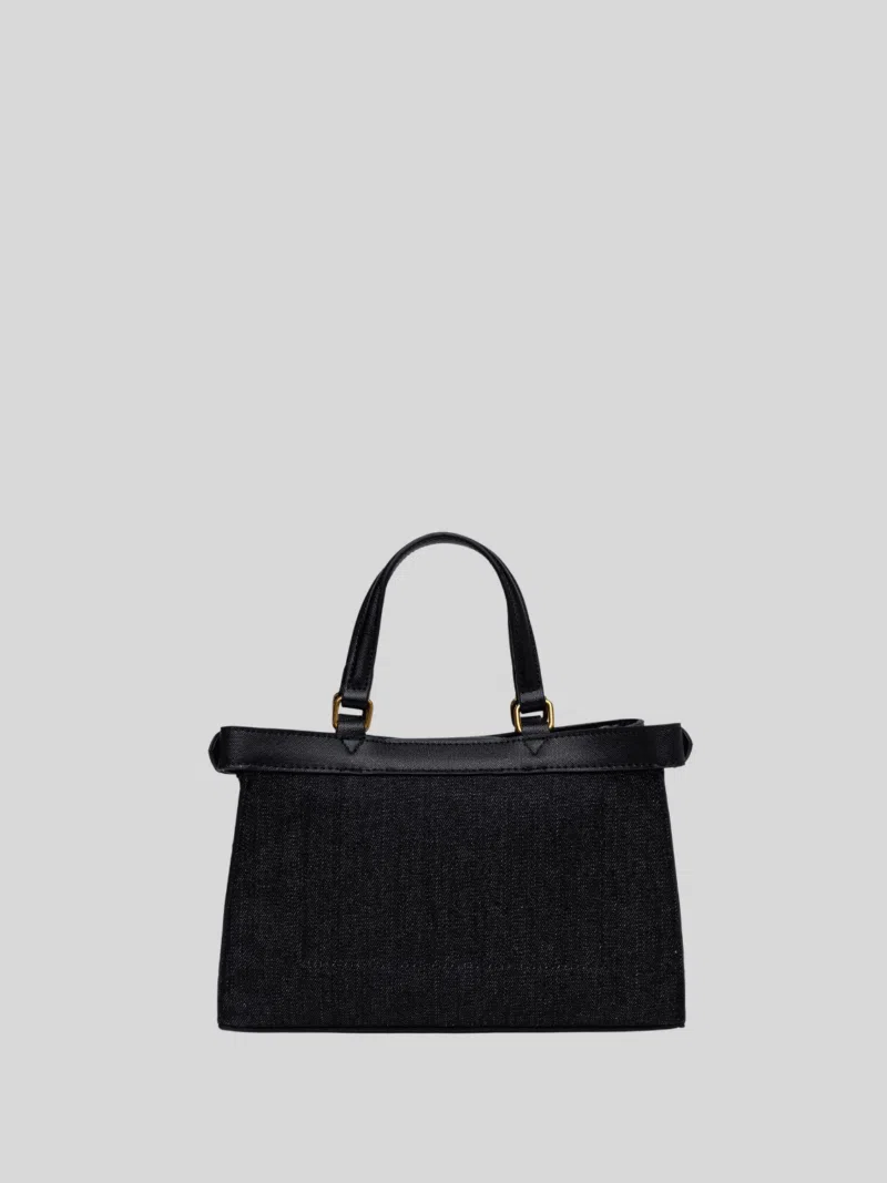 tote synthetic black bag