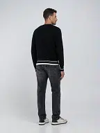 maglia black jacquard logo sweater weater maglia black