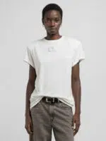 black boxy jersey t shirt with logo (copy)