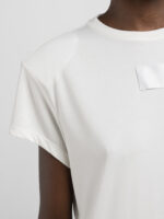 black boxy jersey t shirt with logo (copy)