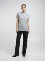 butter white boxy jersey t shirt with logo (copy)