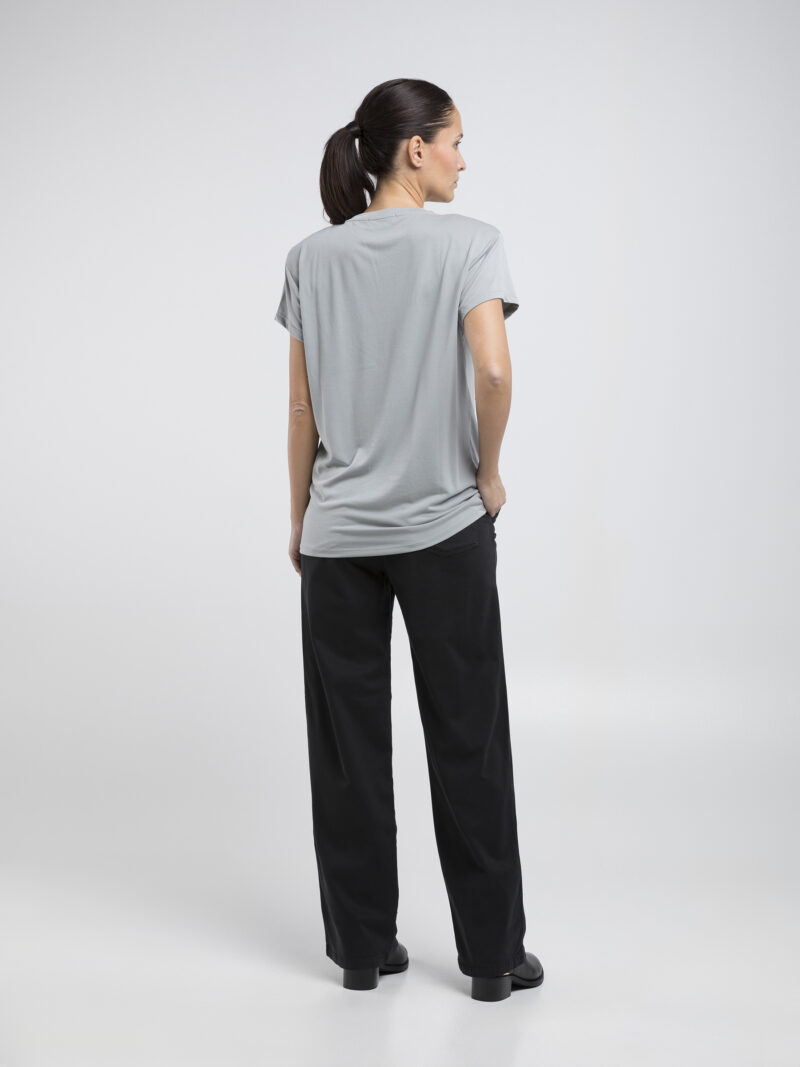 butter white boxy jersey t shirt with logo (copy)