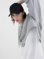 light grey melange oversized cropped sweatshirt