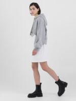 light grey melange oversized cropped sweatshirt