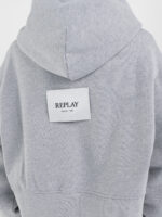 light grey melange oversized cropped sweatshirt