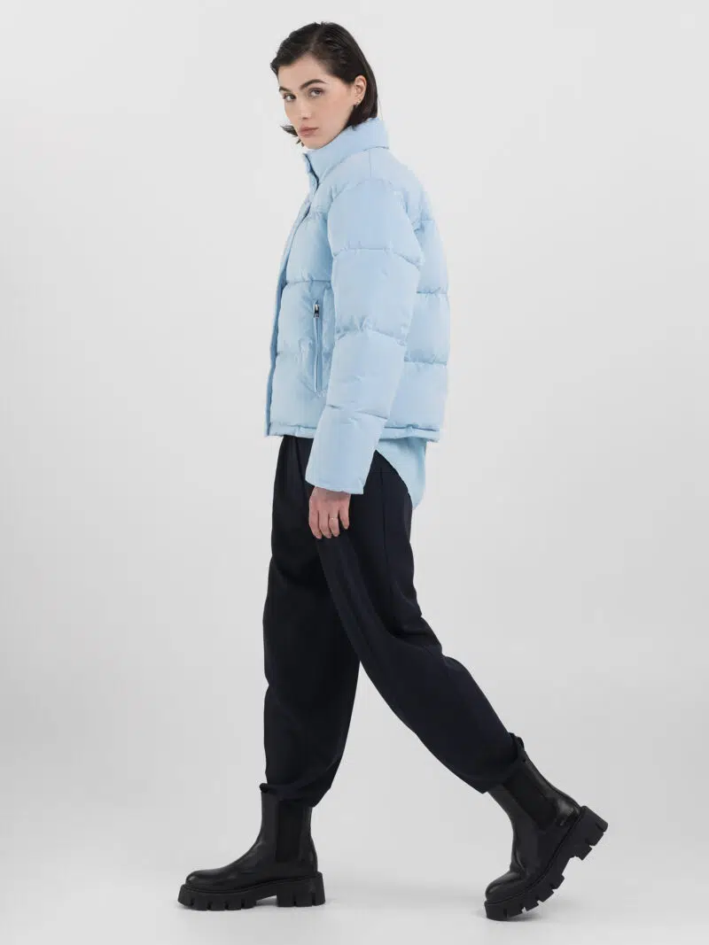 light blue boxy padded jacket