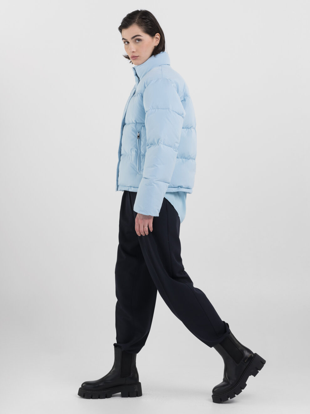 Replay Blue Polyester Full-Length Jacket main image 0