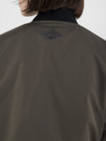 full zip poly satin bomber jacket