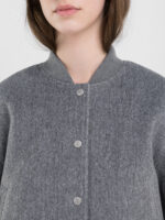 wool blend varsity bomber jacket