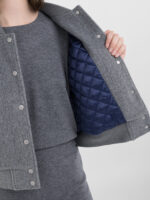wool blend varsity bomber jacket