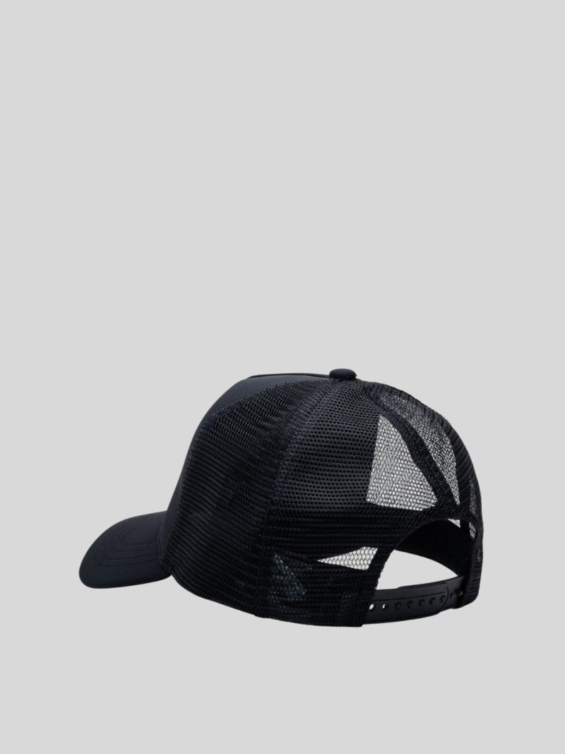 black twill baseball cap