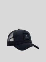 black twill baseball cap