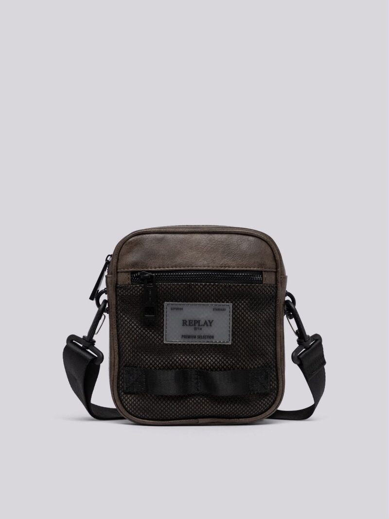 light brown vintage look crossbody bag