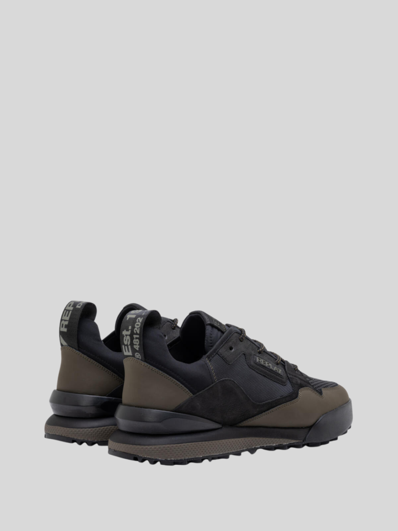 field 2.0 rider black mil green lace up sneakers