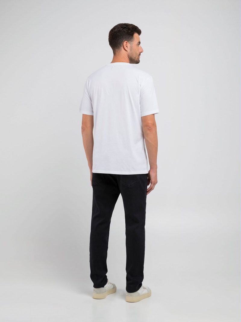 white regular fit t shirt with print