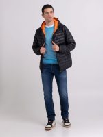 black short jacket in recycled nylon