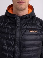 black short jacket in recycled nylon