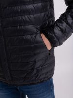 black short jacket in recycled nylon