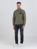 light military poly cotton satin jacket