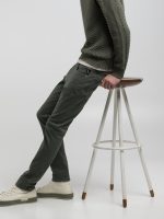 military green 10.5 oz bull hyperflex stretch denim anbass slim jeans