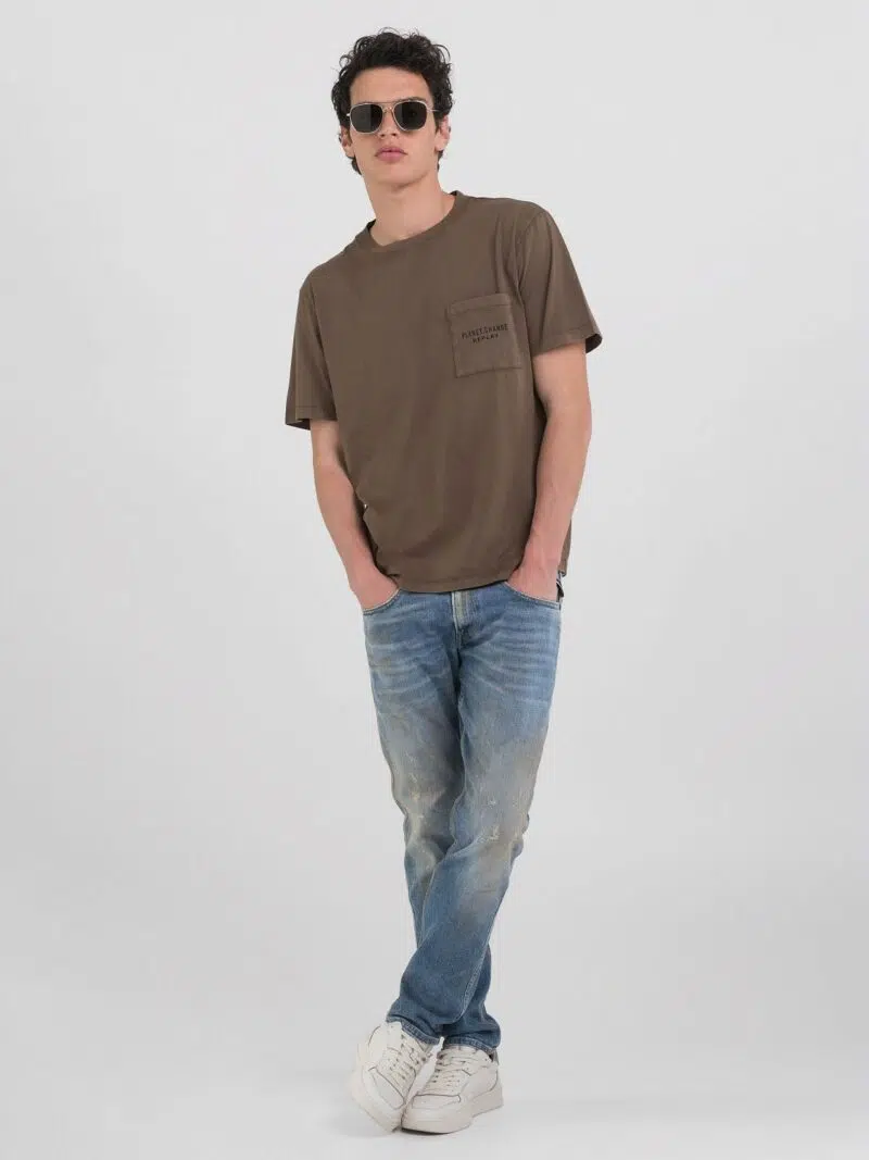 deep blue indigo stretch denim anbass slim fit jeans