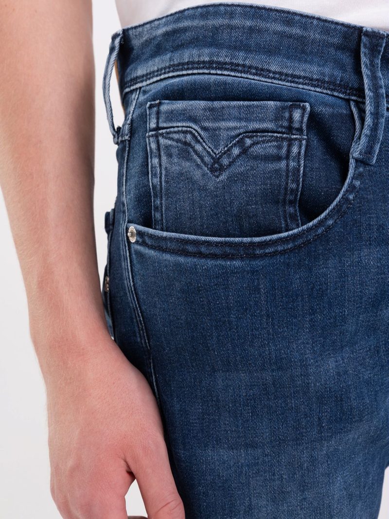 medium blue 10 oz dark indigo power stretch anbass slim fit jeans