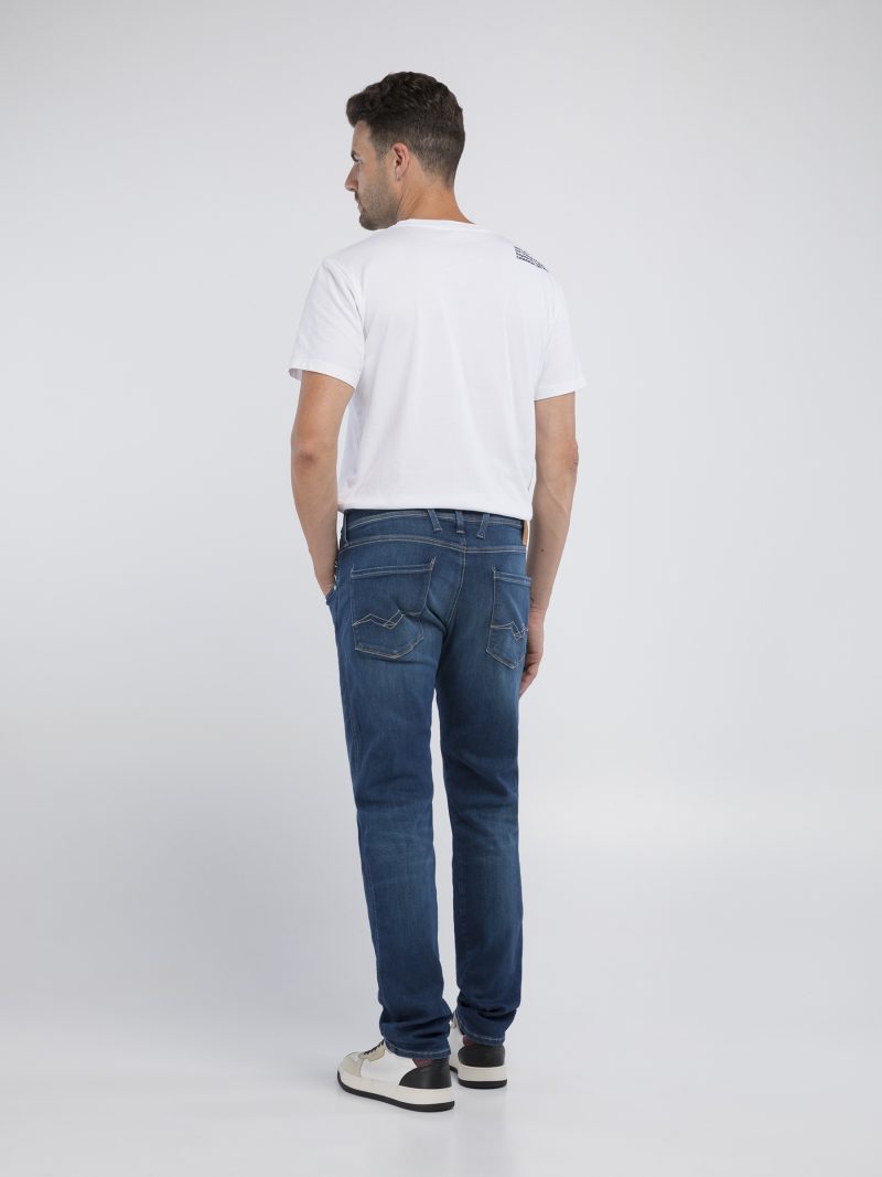 medium blue 11.5 oz hyperflex green cast denim anbass slim jeans