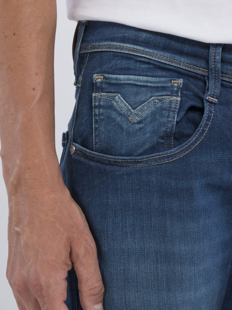 medium blue 11.5 oz hyperflex green cast denim anbass slim jeans