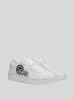 epic m badges white lace up sneakers