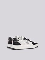 kai action black white leather sneakers