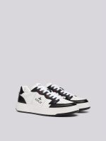 kai action black white leather sneakers