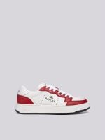 kai action black white leather sneakers